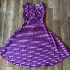 EZCosplay Purple Polka Dot Dress